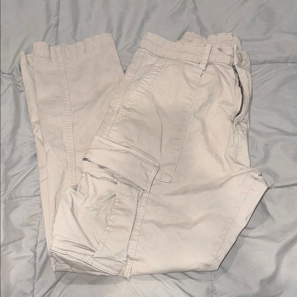Zara Men's Light Beige Cargo Pants